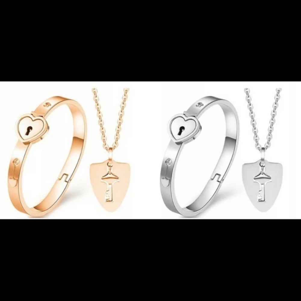 Key to my heart set. Titanium stainless steel…NWT